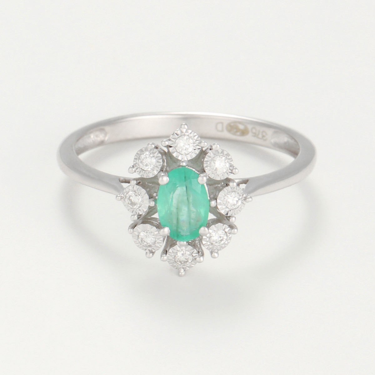 Bague "Amour Brillant" Or blanc et Grenat