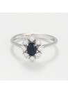 Bague "Amour Brillant" Or blanc et Saphir