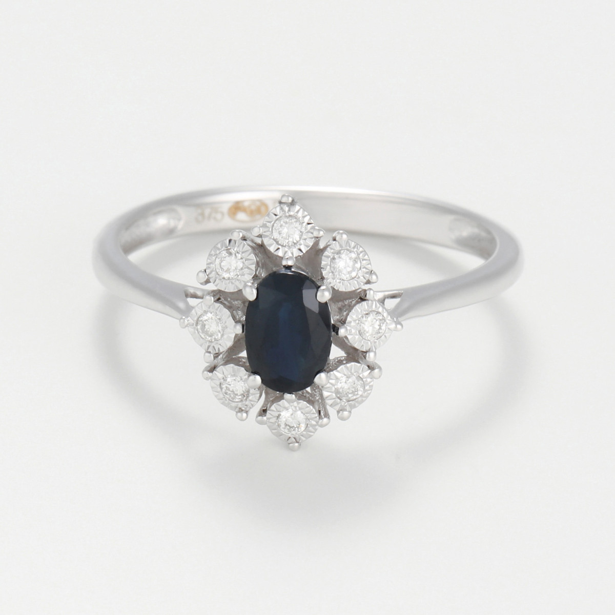 Bague "Amour Brillant" Or blanc et Saphir Bague "Amour Brillant" Or blanc et Saphir