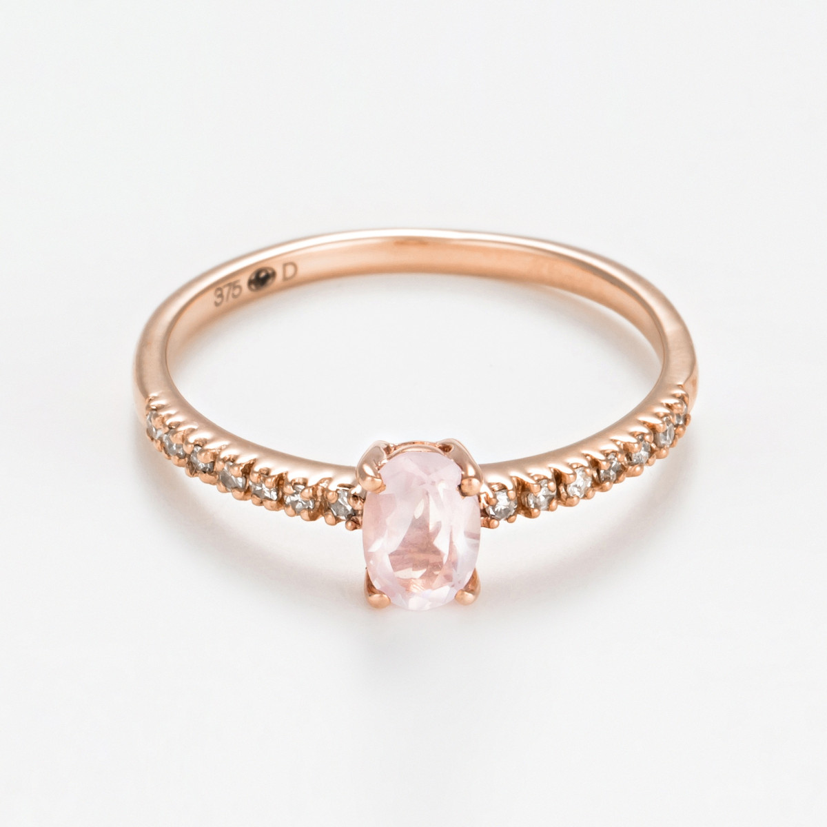 Bague "Apollon Sacré" Or rose et Quartz