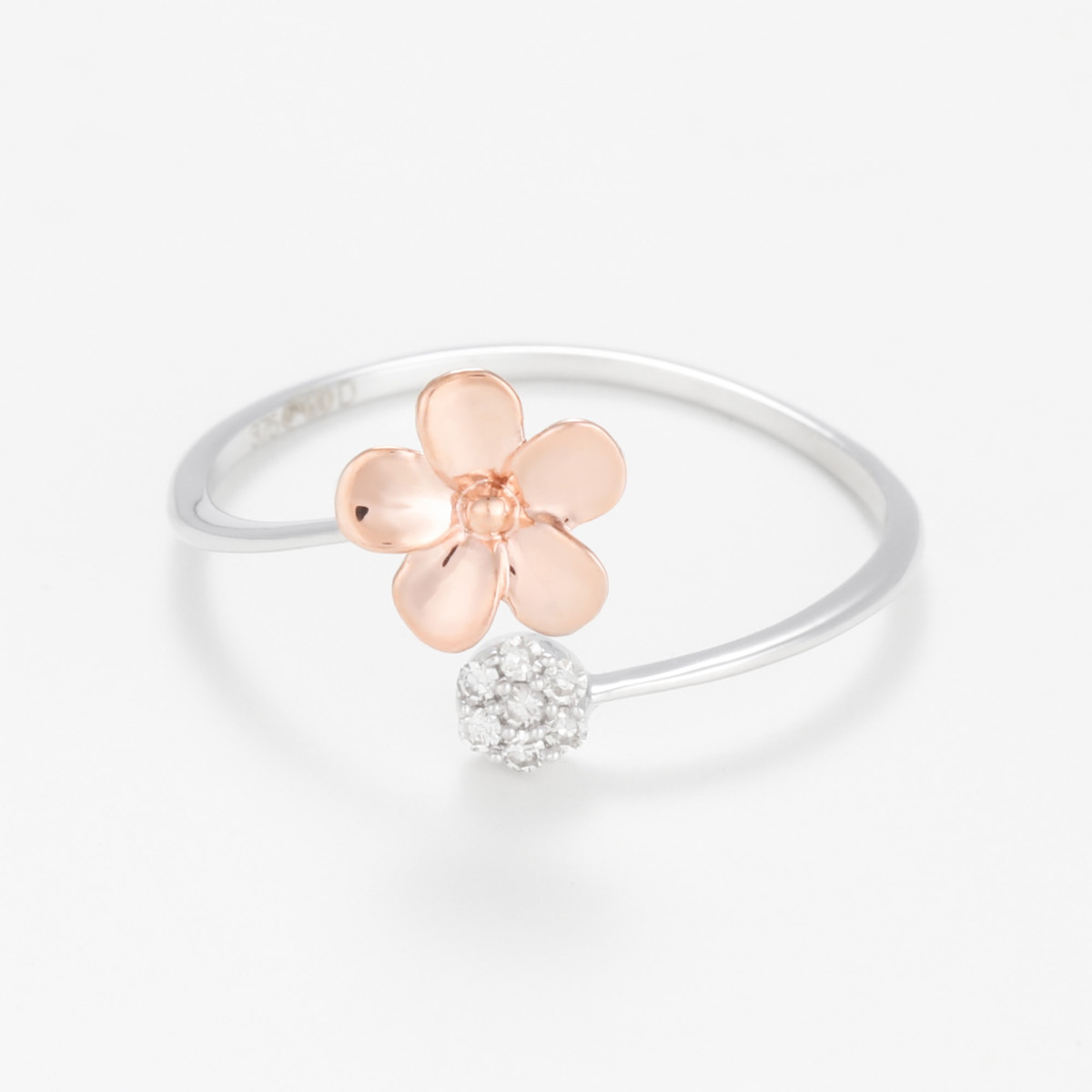 Bague "Ardente" Or bicolore et Diamant