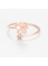 Bague "Ardente" Or rose et Diamant