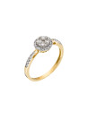 Bague "Artistique" Or jaune et Diamant