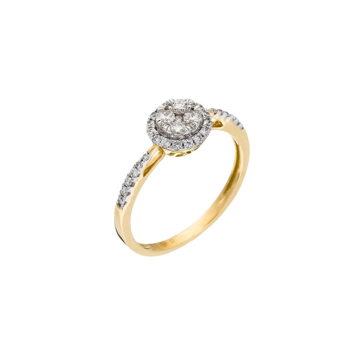 Bague "Artistique" Or jaune et Diamant Bague "Artistique" Or jaune et Diamant