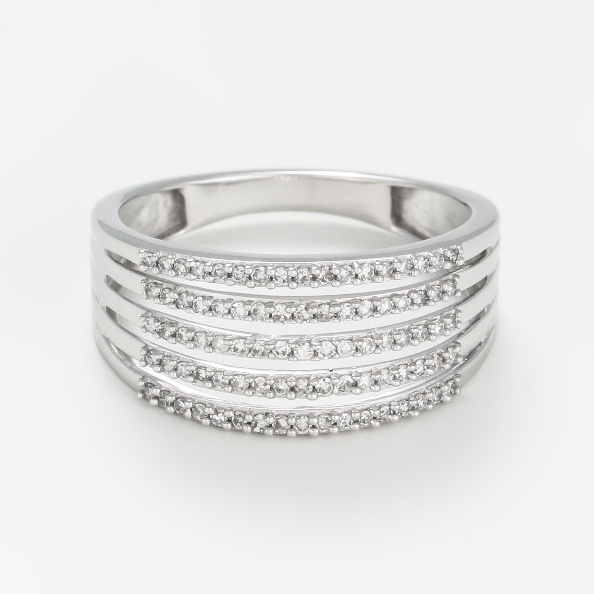 Bague "Authentique" Or blanc et Diamant Bague "Authentique" Or blanc et Diamant