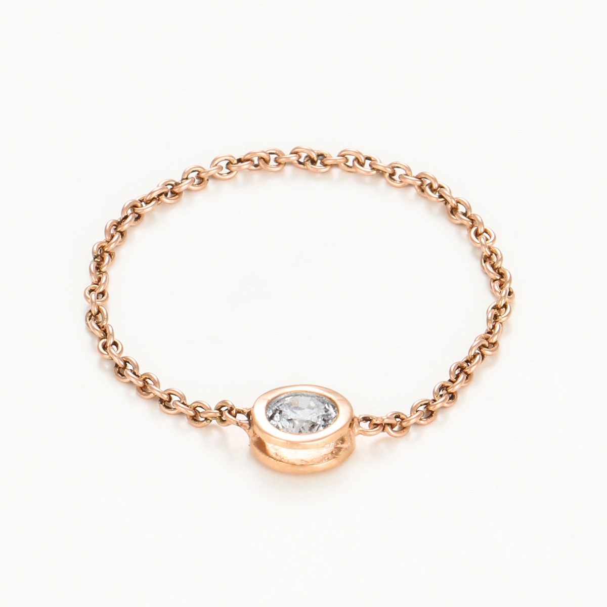 Bague "Béguin Rapide" Or rose et Diamant