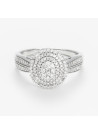 Bague "Brillant" Or blanc et Diamant