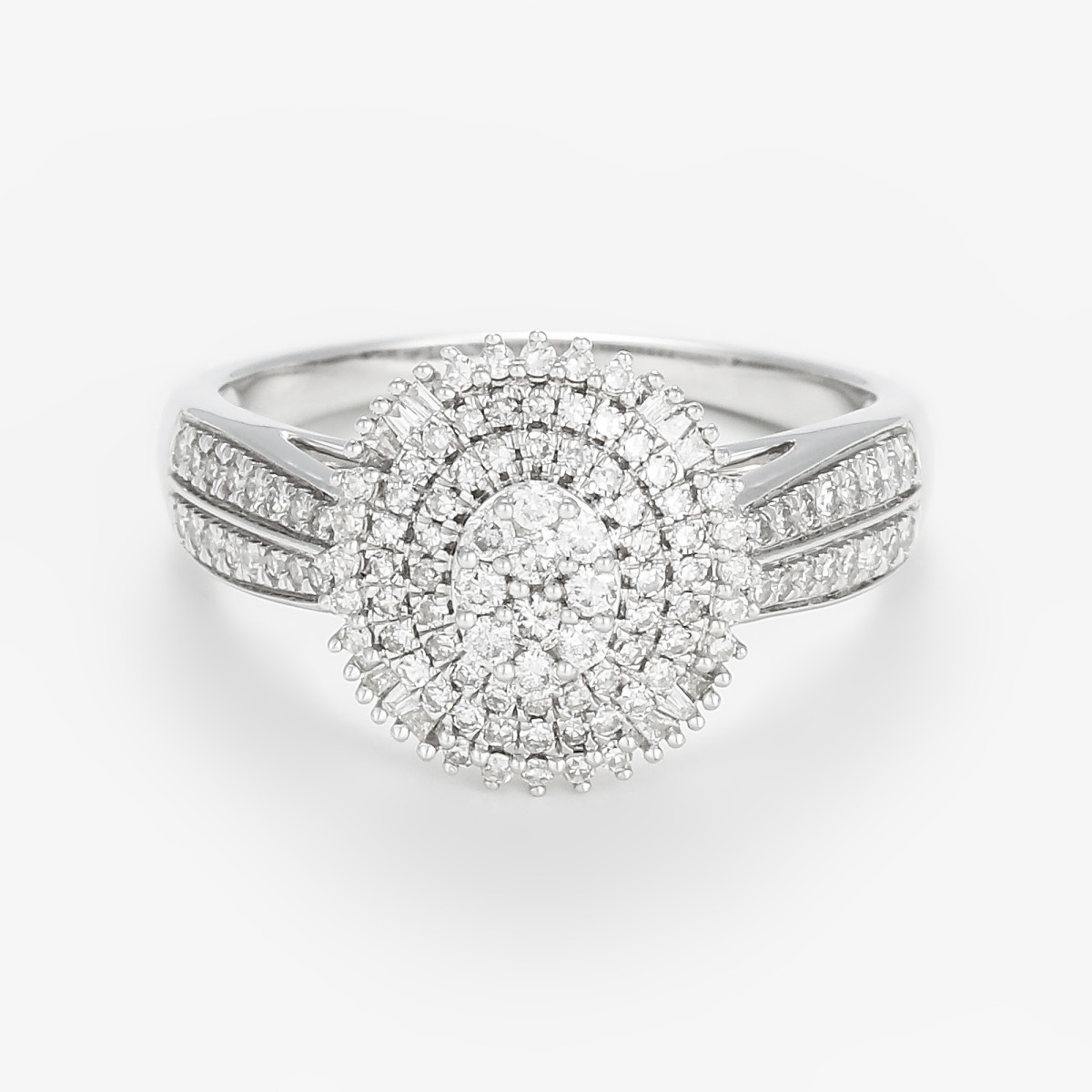 Bague "Brillant" Or blanc et Diamant