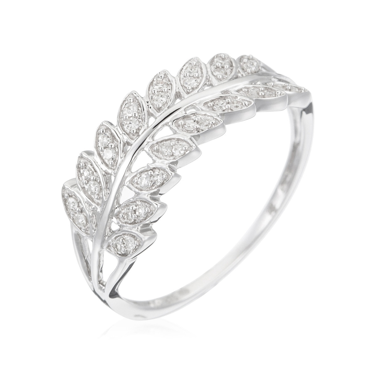 Bague "Calme" Or blanc et Diamant