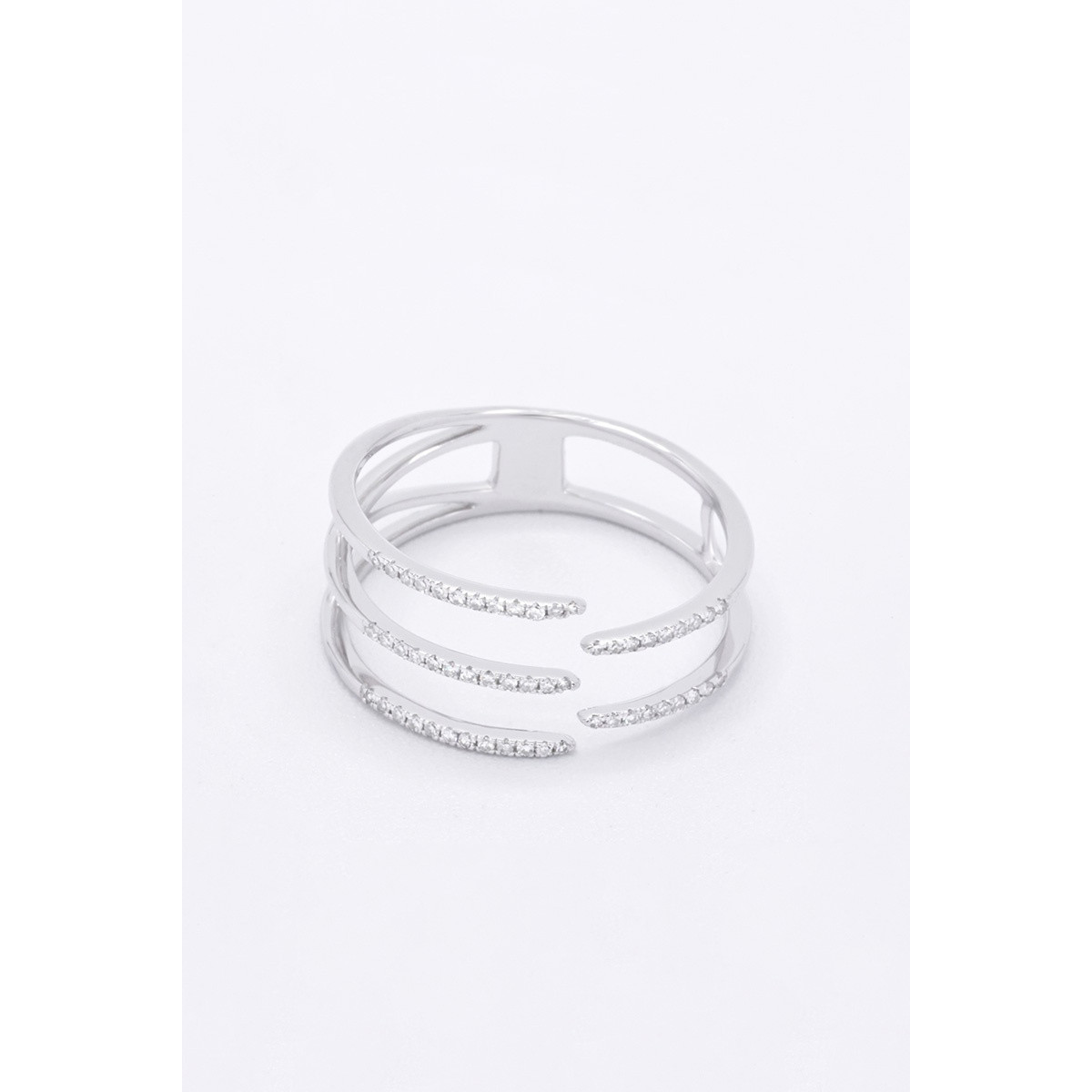 Bague "Charmant" Or blanc et Diamant