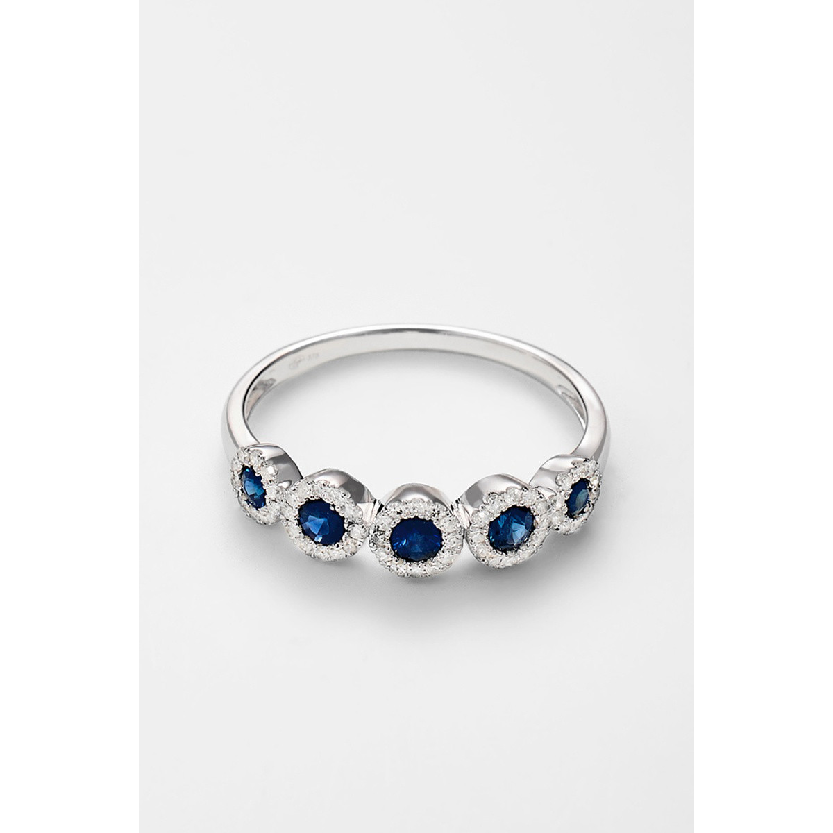 Bague "Charmante" Or blanc et Saphir