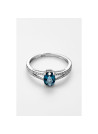 Bague "Charme Troyen" Or blanc et Labradorite