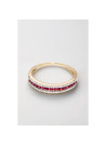 Bague "Charmeur" Or jaune et Rubis