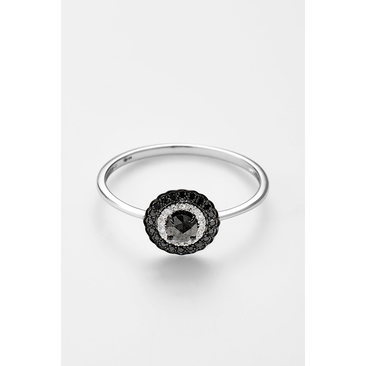 Bague "Charmeuse" Or blanc et Diamant