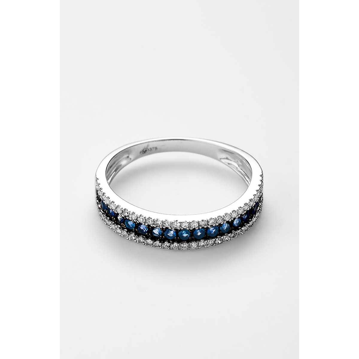 Bague "Chuchoté" Or blanc et Saphir