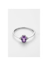Bague "Colisée Solaire" Or blanc et Améthyste