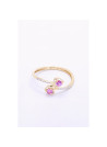 Bague "Combative" Or jaune et Saphir