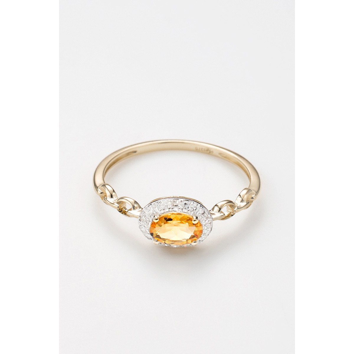 Bague "Compassion" Or jaune et Citrine