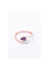 Bague "Conquise" Or rose et Rhodolite