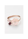 Bague "Consacrée" Or rose et Multipierres