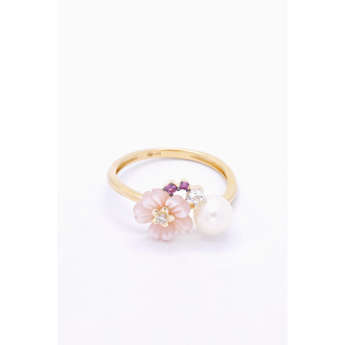 Bague "Consciente" Or jaune et Multipierres