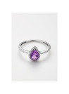 Bague "Contente" Or blanc et Améthyste