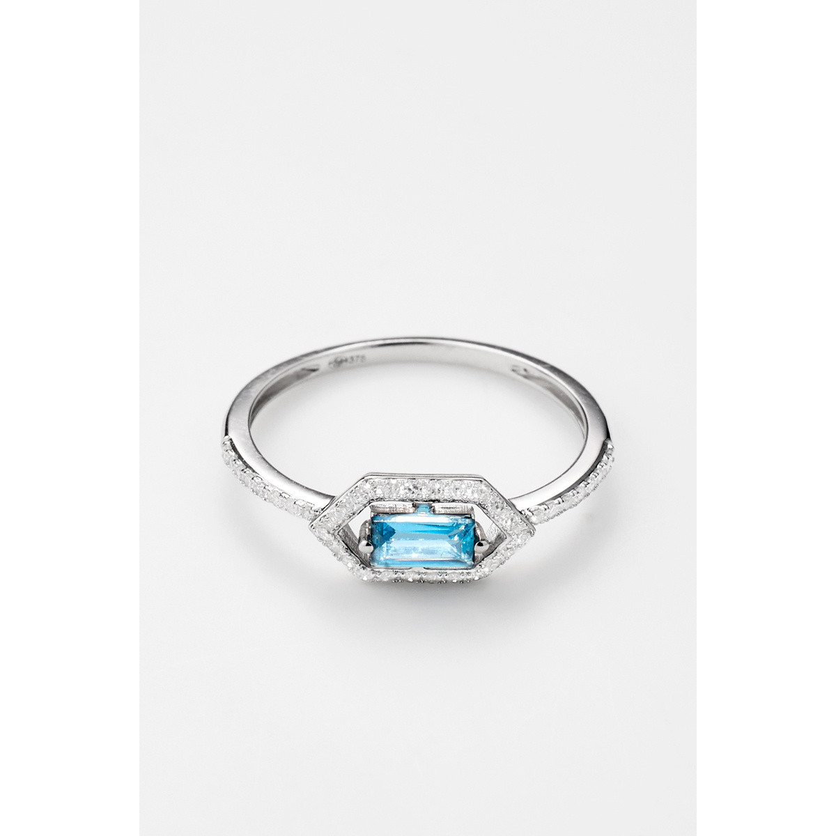Bague "Coquin" Or blanc et Topaze Bague "Coquin" Or blanc et Topaze