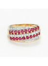 Bague "Courageux" Or jaune et Rubis