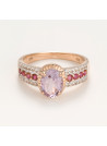 Bague "Courtoise" Or rose et Améthyste