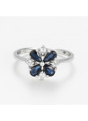Bague "Décorative" Or blanc et Topaze