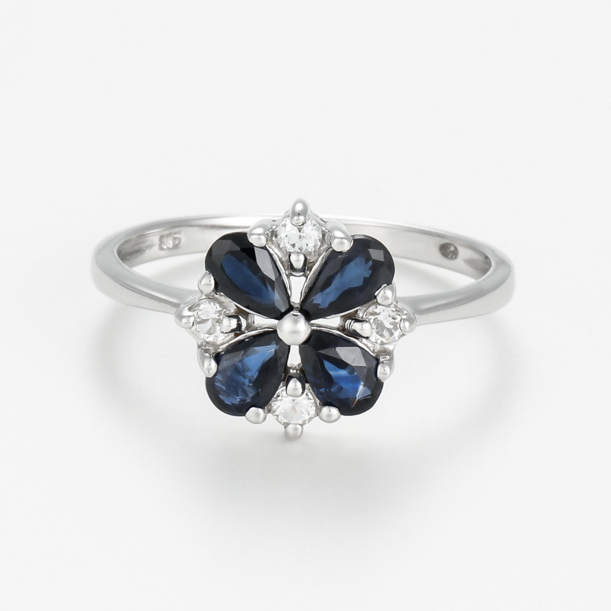 Bague "Décorative" Or blanc et Topaze
