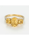 Bague "Déesse Gracieuse" Or jaune et Citrine