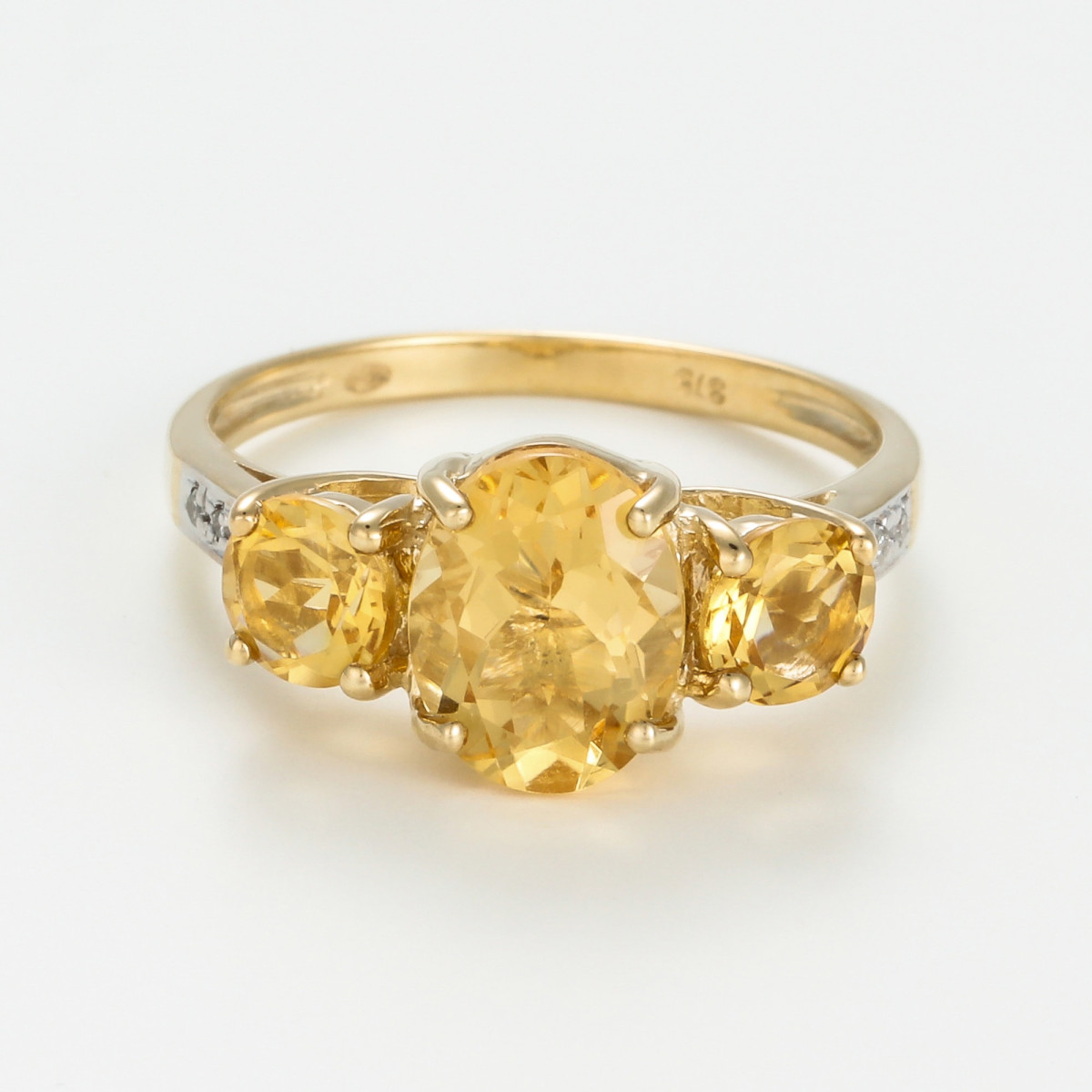 Bague "Déesse Gracieuse" Or jaune et Citrine