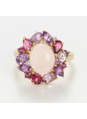Bague "Déesse Sacrée" Or jaune et Multipierres
