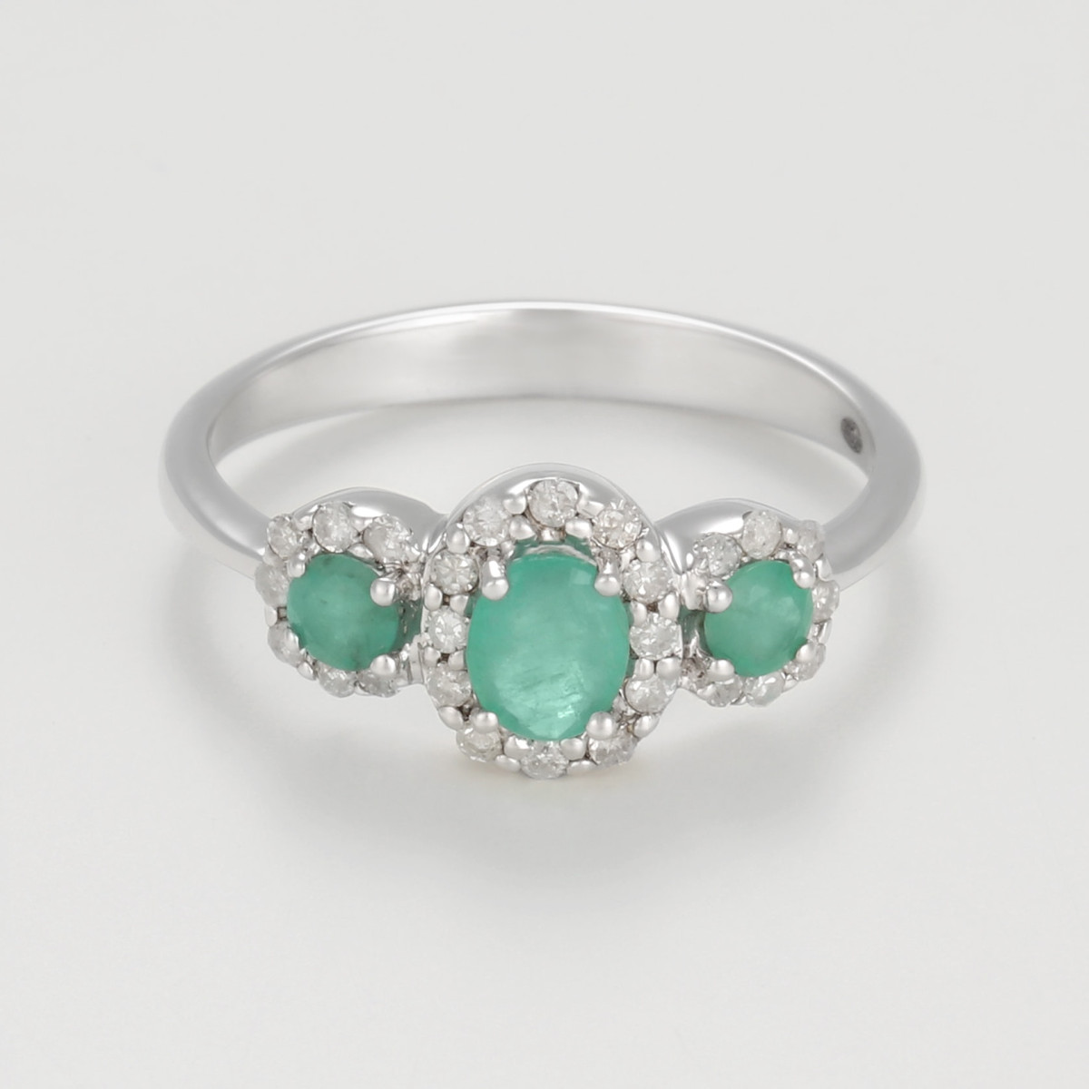 Bague "Démente" Or blanc et Grenat