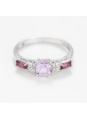 Bague "Démonstrative" Or blanc et Multipierres