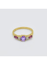 Bague "Démonstrative" Or jaune et Multipierres