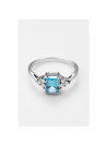 Bague "Destin Éclatant" Or blanc et Labradorite