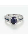 Bague "Destin Enchanté" Or blanc et Saphir