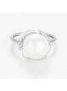 Bague "Divine Envoûtante" Or blanc et Perle