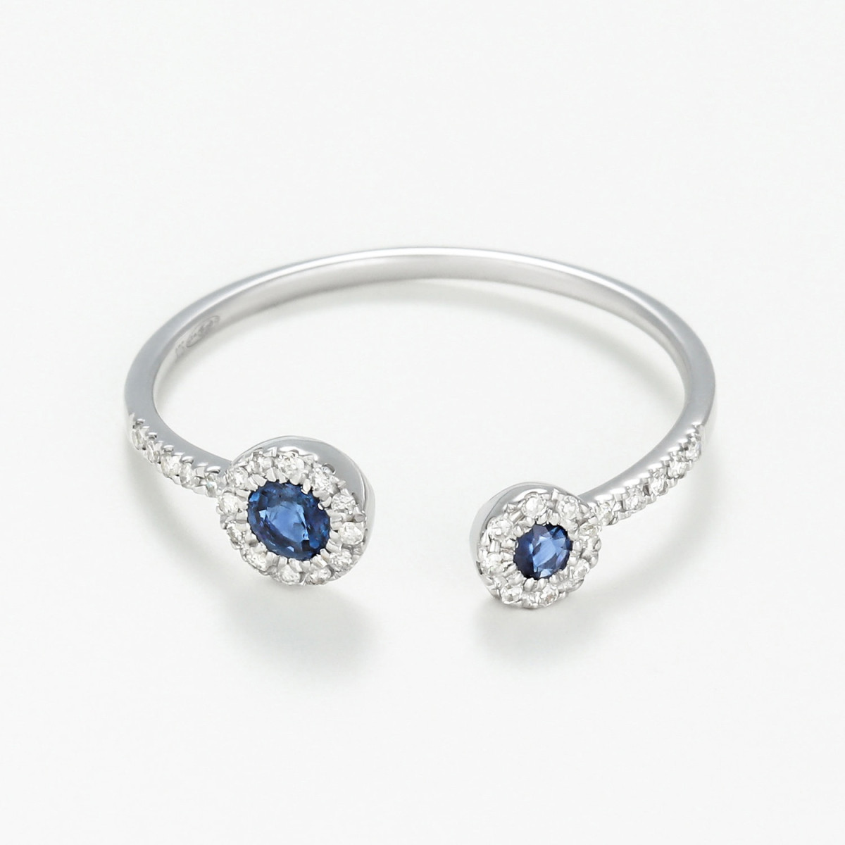 Bague "Divine Radieuse" Or blanc et Saphir