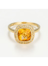 Bague "Divine Solaire" Or jaune et Citrine