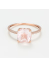 Bague "Douceur Antique" Or rose et Quartz