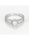 Bague "Douée" Or blanc et Topaze