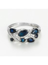 Bague "Douillette" Or blanc et Saphir