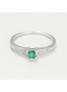 Bague "Dynamique" Or blanc et Grenat