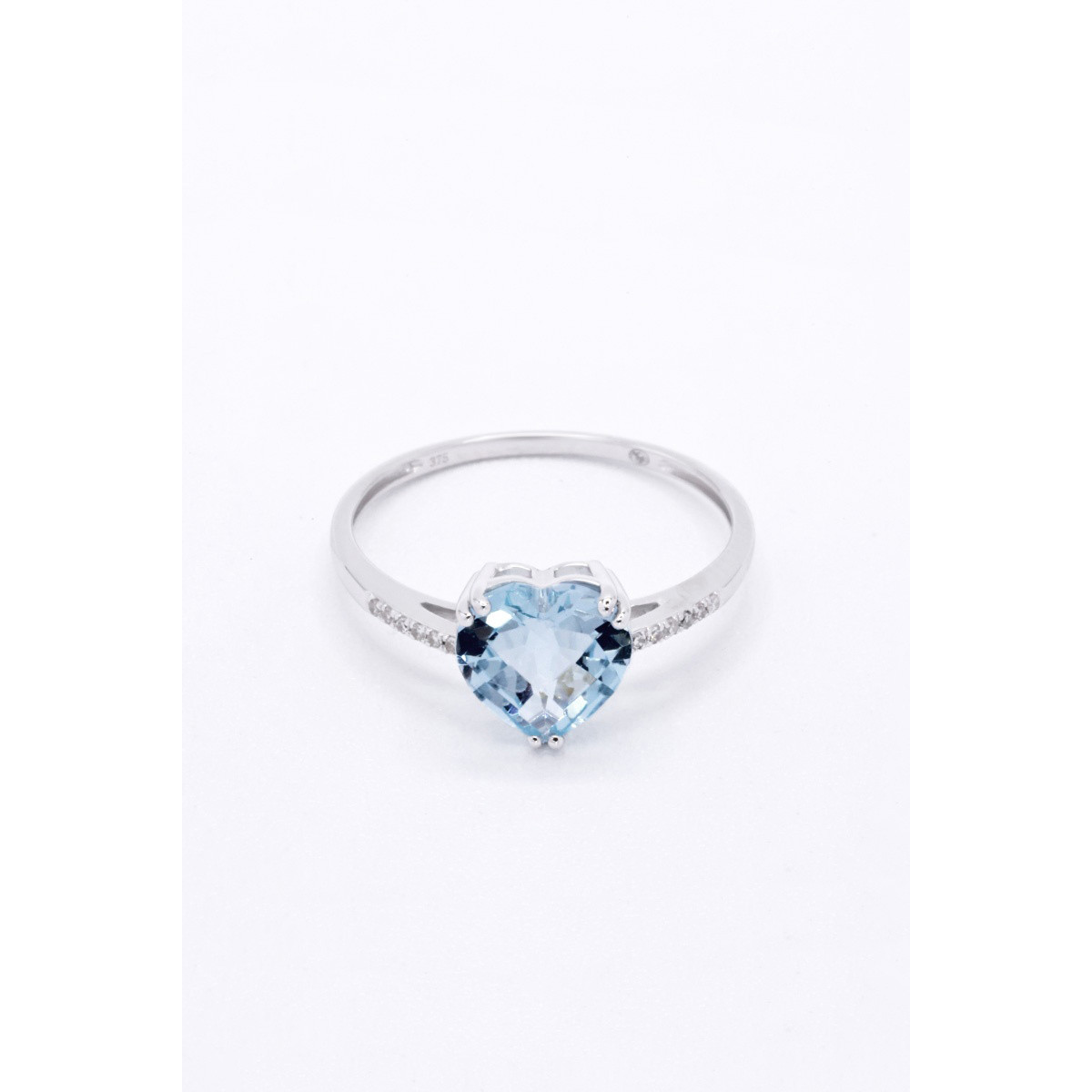 Bague "Écho Enchantée" Or blanc et Topaze Bague "Écho Enchantée" Or blanc et Topaze