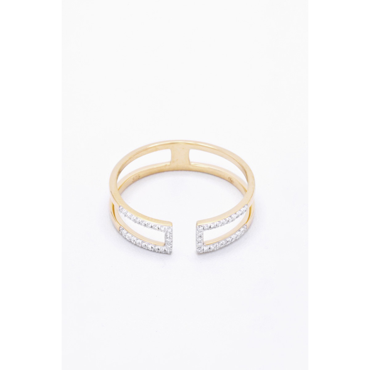Bague "Écossaise" Or jaune et Diamant Bague "Écossaise" Or jaune et Diamant