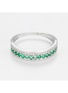 Bague "Élancée" Or blanc et Grenat