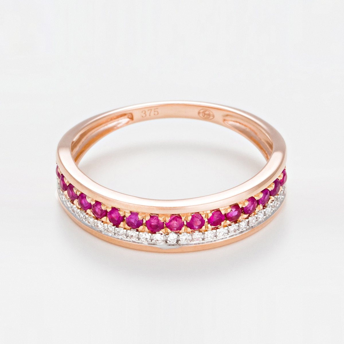 Bague "Élancée" Or rose et Rubis Bague "Élancée" Or rose et Rubis